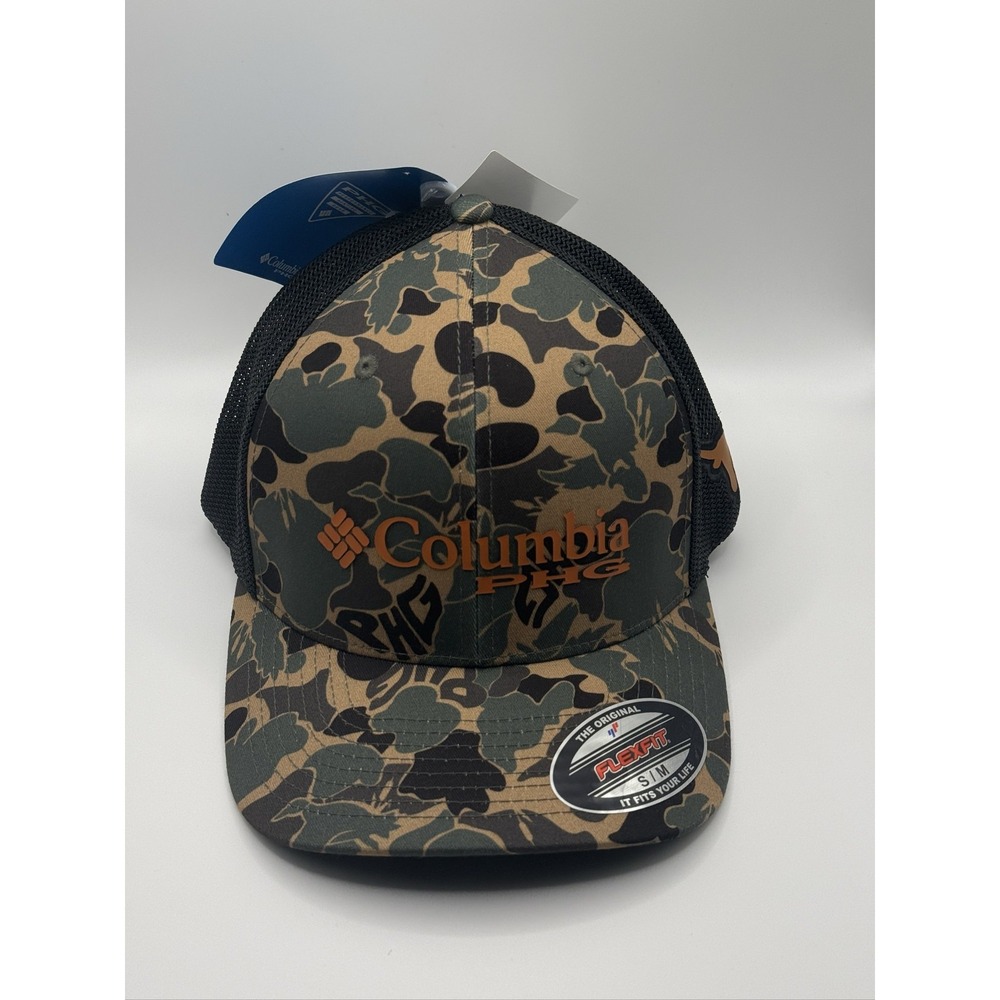 Columbia PHG Camo Mesh Texas Longhorns Ball Cap Baseball Hat XU7023-242 S/M